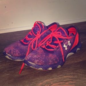 Purple and orange sized 6 under armor show